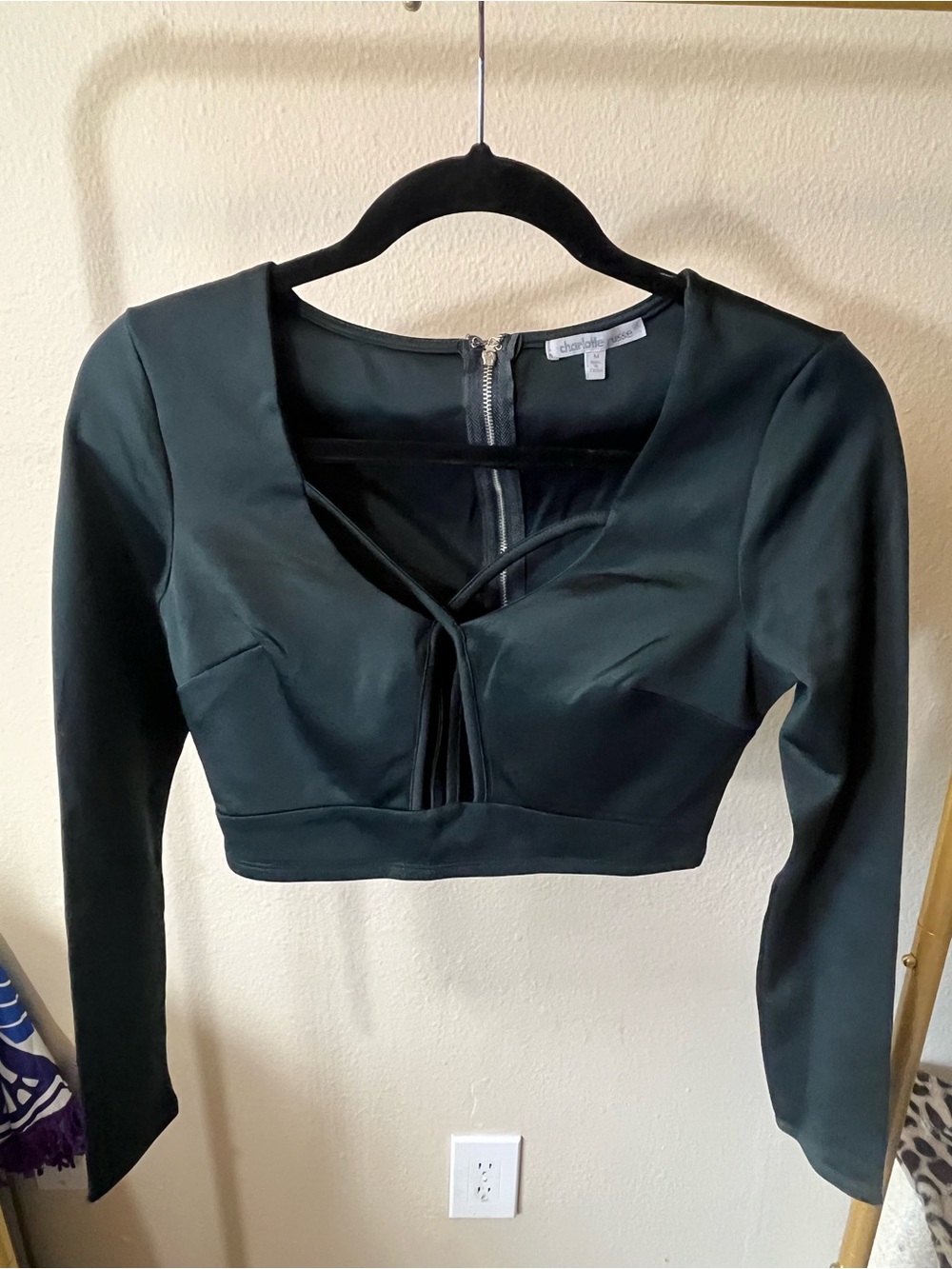 Charlotte Russe Dark Green Crop